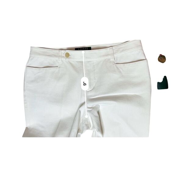 Ralph Lauren Adelle Stretch Petites Dress Pants Trousers White 8P Highly Rated - Picture 6 of 11